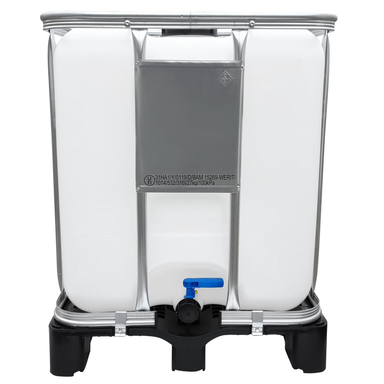 300l IBC Container UN-Zulassung auf Kunststoffpalette NEU