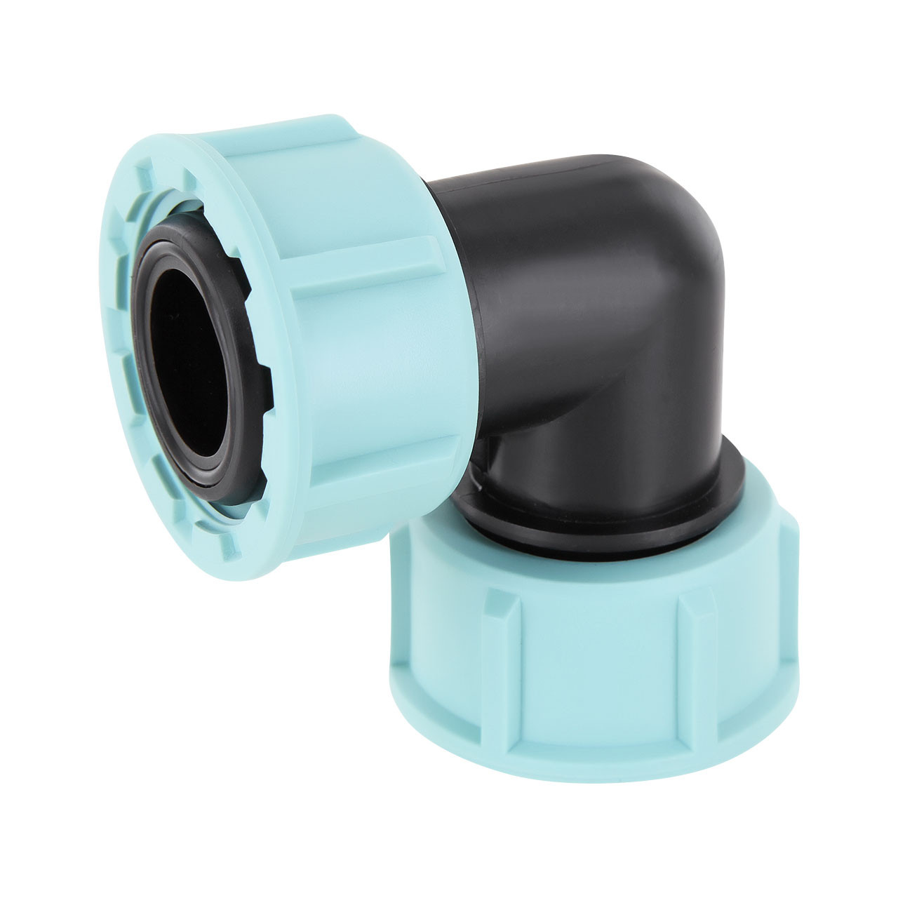 Winkel 90° 2x 1" Innengewinde Swivel Überwurfmutter mit O-Ring