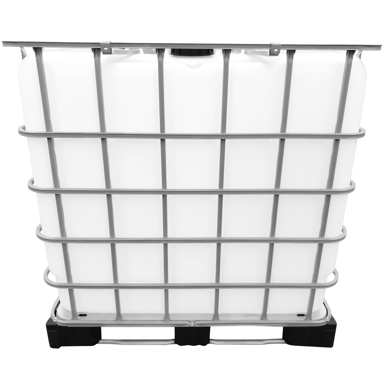 1000l IBC Container REBOTTLED (Neue Blase) auf Stahl/PE-Palette
