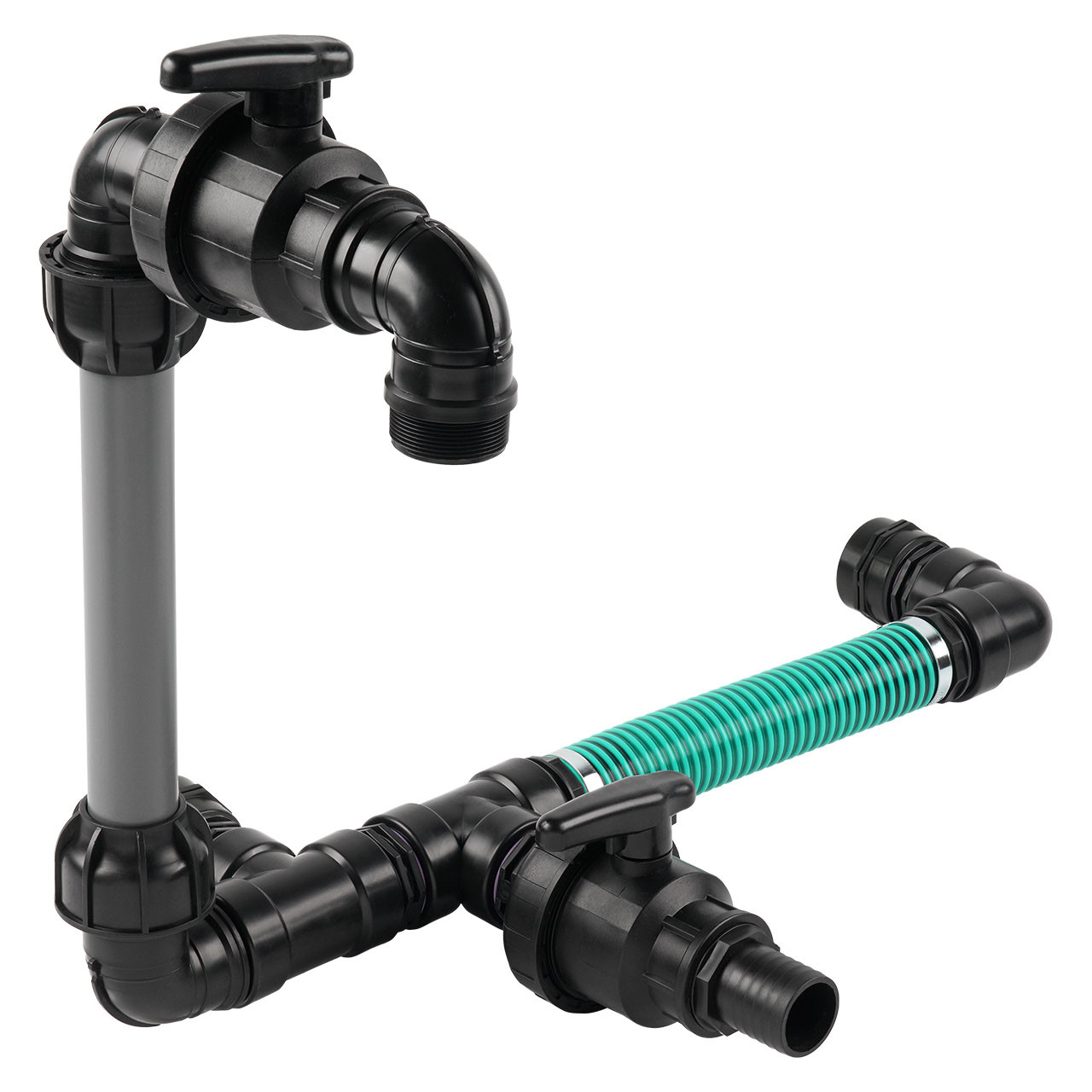 IBC-Adapter-BSP-2-2-IBC-nebeneinander-Schwanenhals-Tankverbindung-50mm-Schlauch-1 IBC Adapter BSP 2" - 2 IBC nebeneinander Schwanenhals Tankverbindung 50mm Schlauch