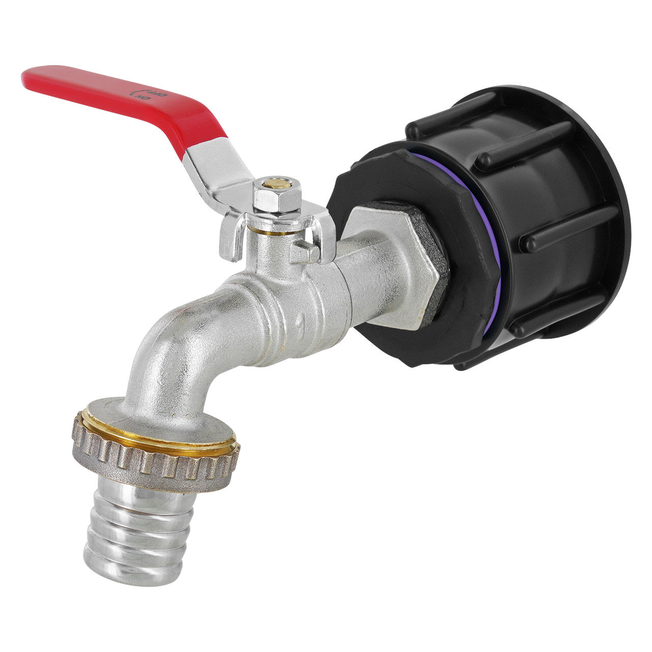 IBC Container Adapter S60x6 (60mm) - 1" Kugelhahn Profi Auslaufventil Regenwassertank