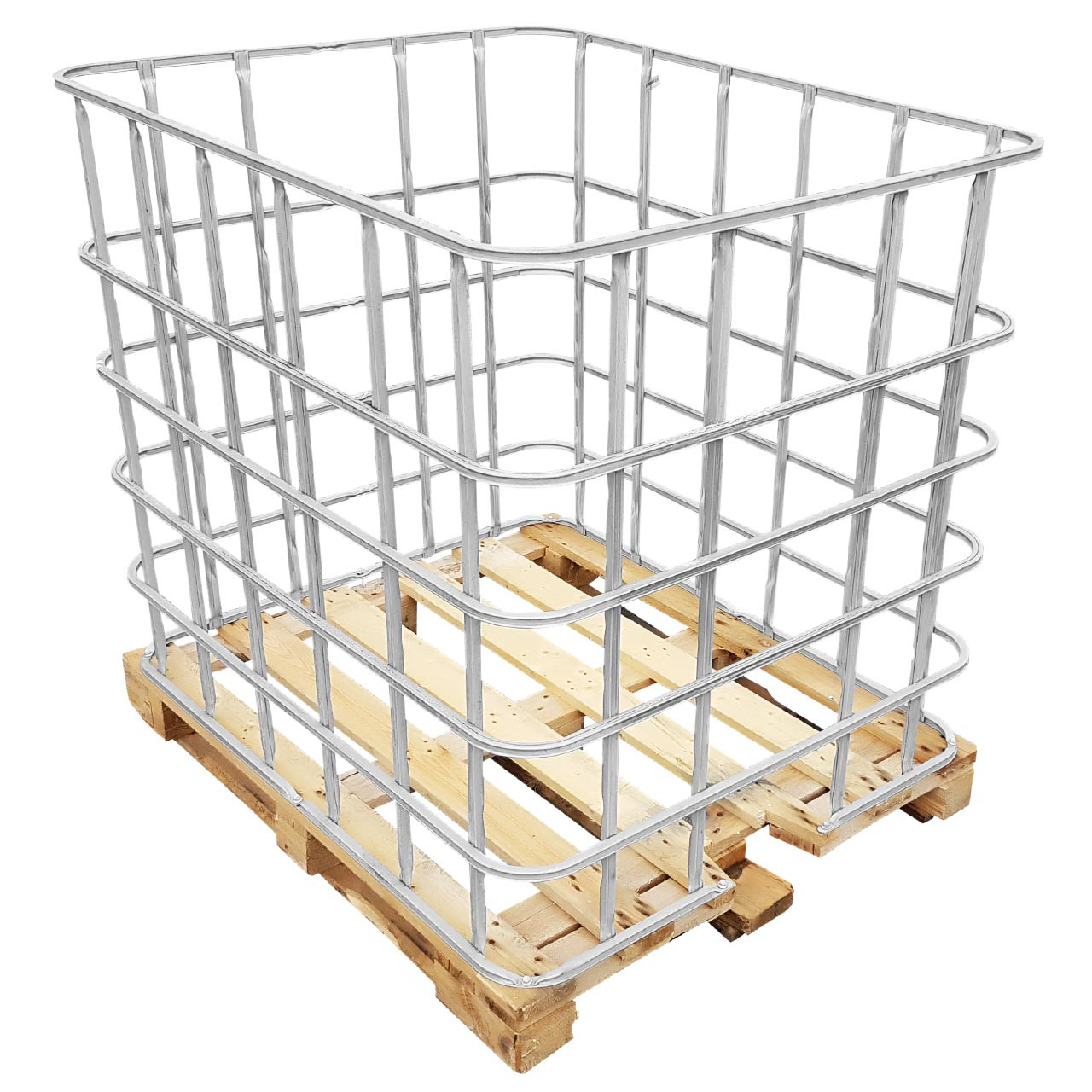 IBC-Gitterbox-auf-Holzpalette IBC Gitterbox auf Holzpalette (Gebraucht)