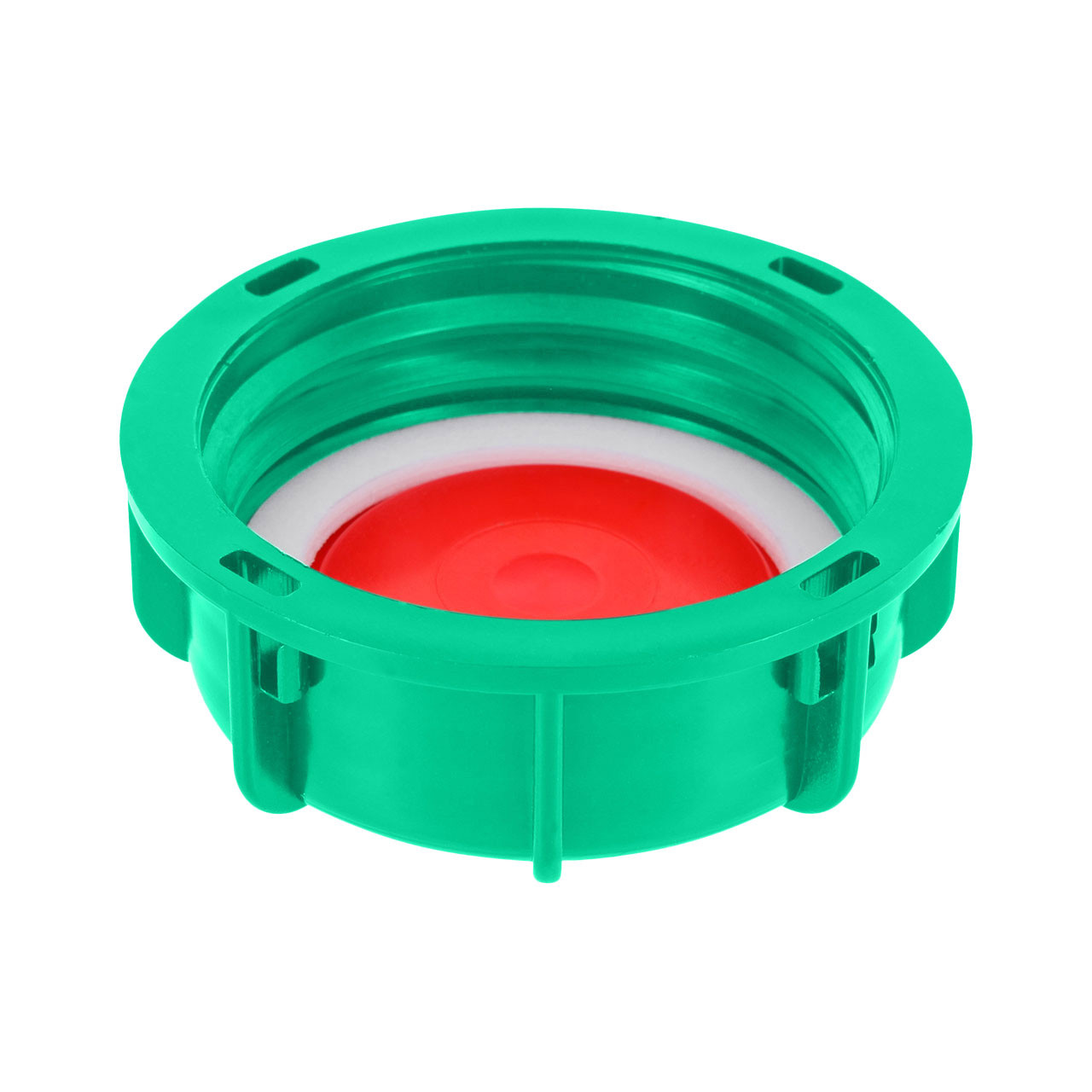 IBC Schraubkappe 3-tlg. (Grün/Rote PE-Scheibe) FDA S60x6 DN50