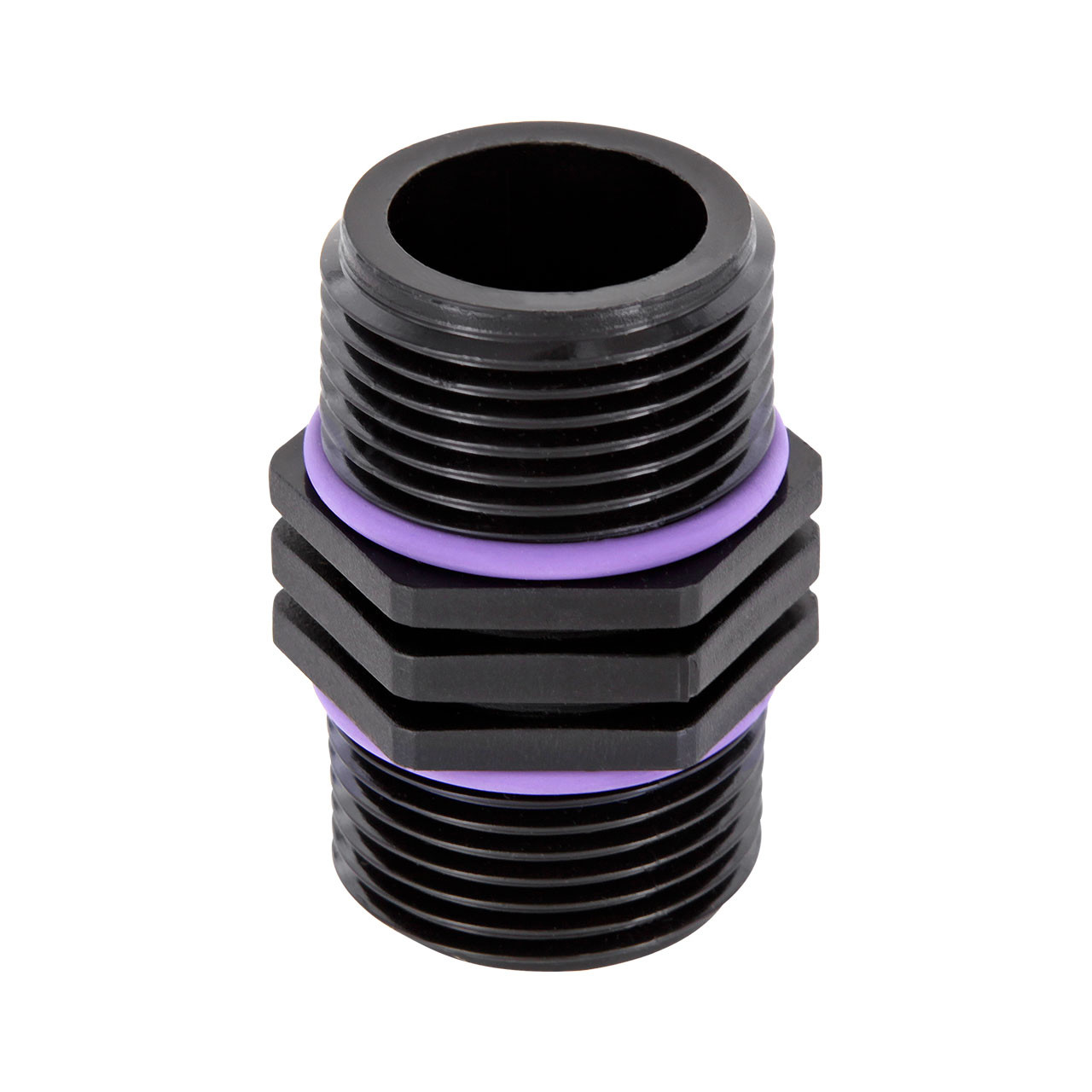 PP Gewindefittings Gewindeverschraubung Doppelnippel Fitting 2x Außengewinde mit O-Ring