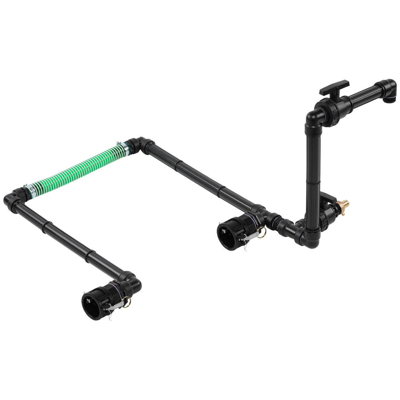 IBC Adapter 2" Camlock Dose - 2 IBC hintereinander Schwanenhals Tankverbindung 32mm Schlauch