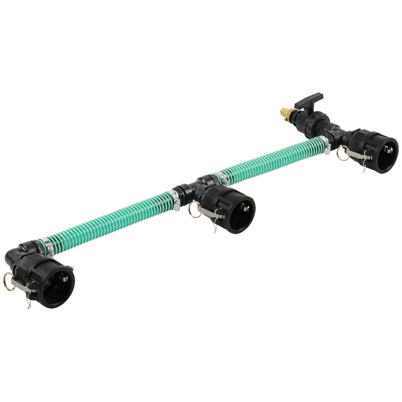 IBC Adapter 2" Camlock Dose - 3 IBC nebeneinander Tankverbindung 32mm Schlauch