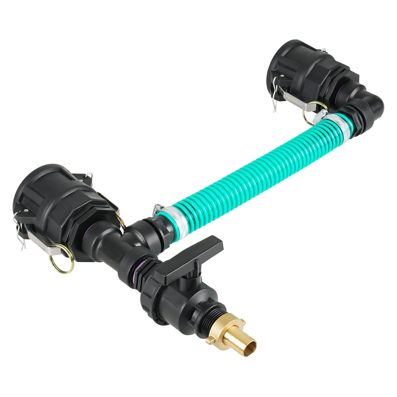 IBC-Adapter-2-Camlock-Dose-Tankverbindung-2-IBC-nebeneinander-32mm-Schlauch-1 IBC Adapter 2 Camlock Dose - Tankverbindung 2 IBC nebeneinander 32mm Schlauch