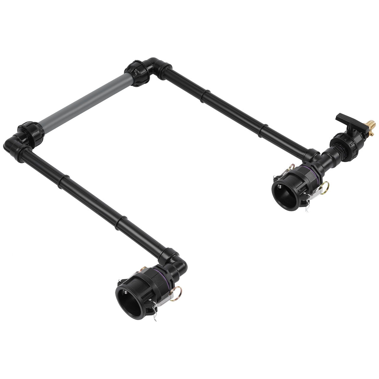IBC Adapter 2" Camlock Dose - 2 IBC hintereinander Tankverbindung 32mm Rohr