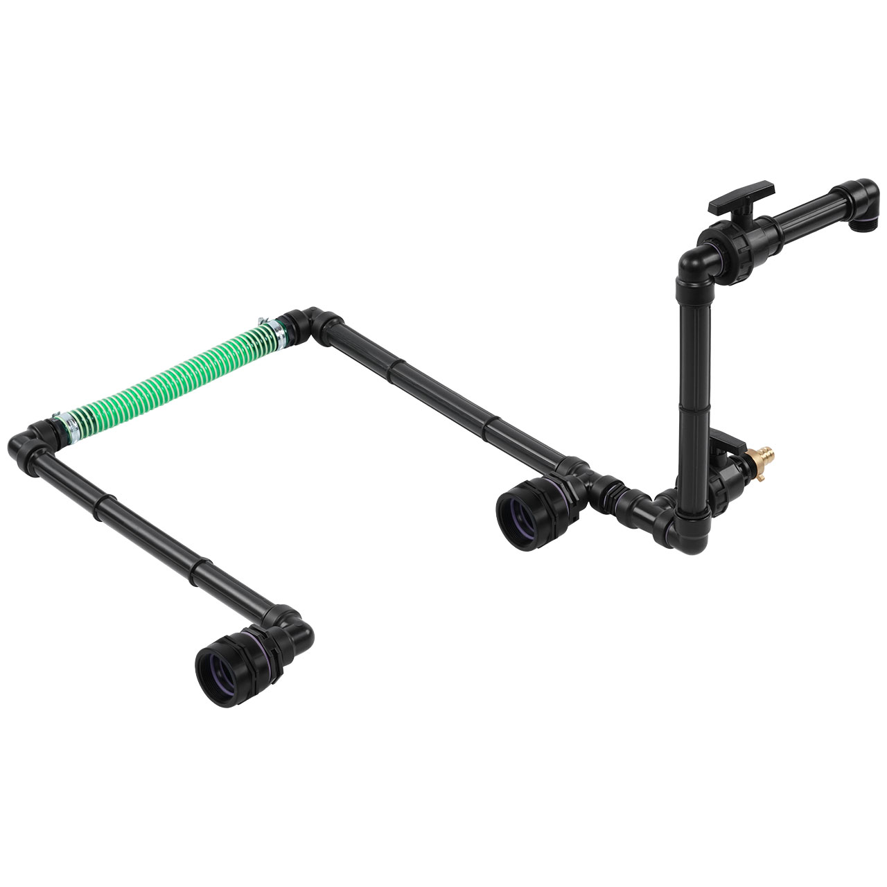 IBC Adapter BSP 2" - 2 IBC hintereinander Schwanenhals Tankverbindung 32mm Schlauch