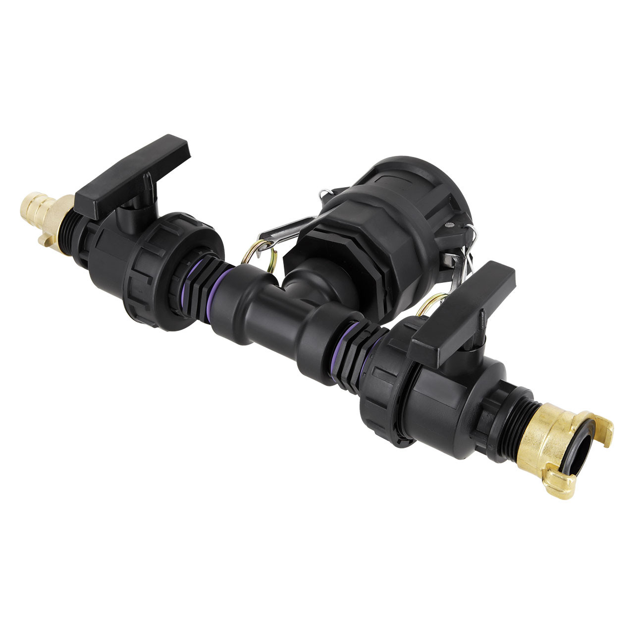 IBC-Adapter-2-Camlock-Dose-2-fach-1-Kugelhahn-mit-34-T-ulle-GeKa-kompatibel-1 IBC Adapter 2" Camlock Dose - 2-fach 1" Kugelhahn mit 3/4" Tülle + "GeKa" kompatibel