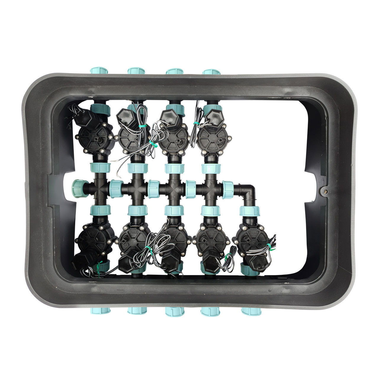 Ventilbox mit Magnetventilen (24V AC) 9er Station