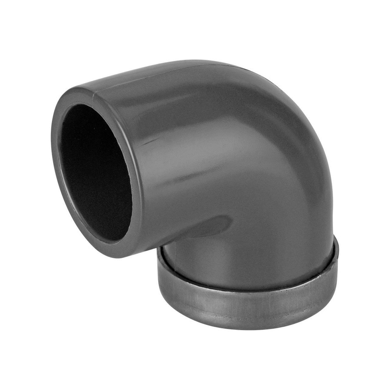 PVC-U Winkel 90° Klebemuffe x Innengewinde Verstärkungsring