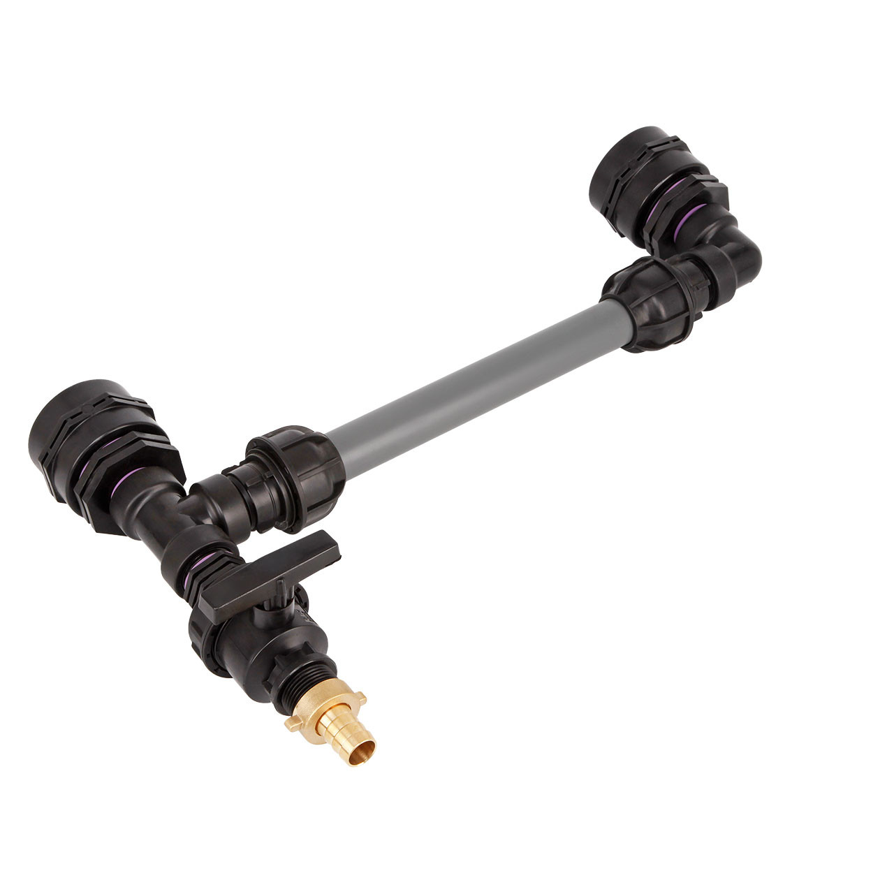 IBC-Adapter-BSP-2-Tankverbindung-2-IBC-nebeneinander-32mm-Rohr-1 IBC Adapter BSP 2 - Tankverbindung 2 IBC nebeneinander 32mm Rohr