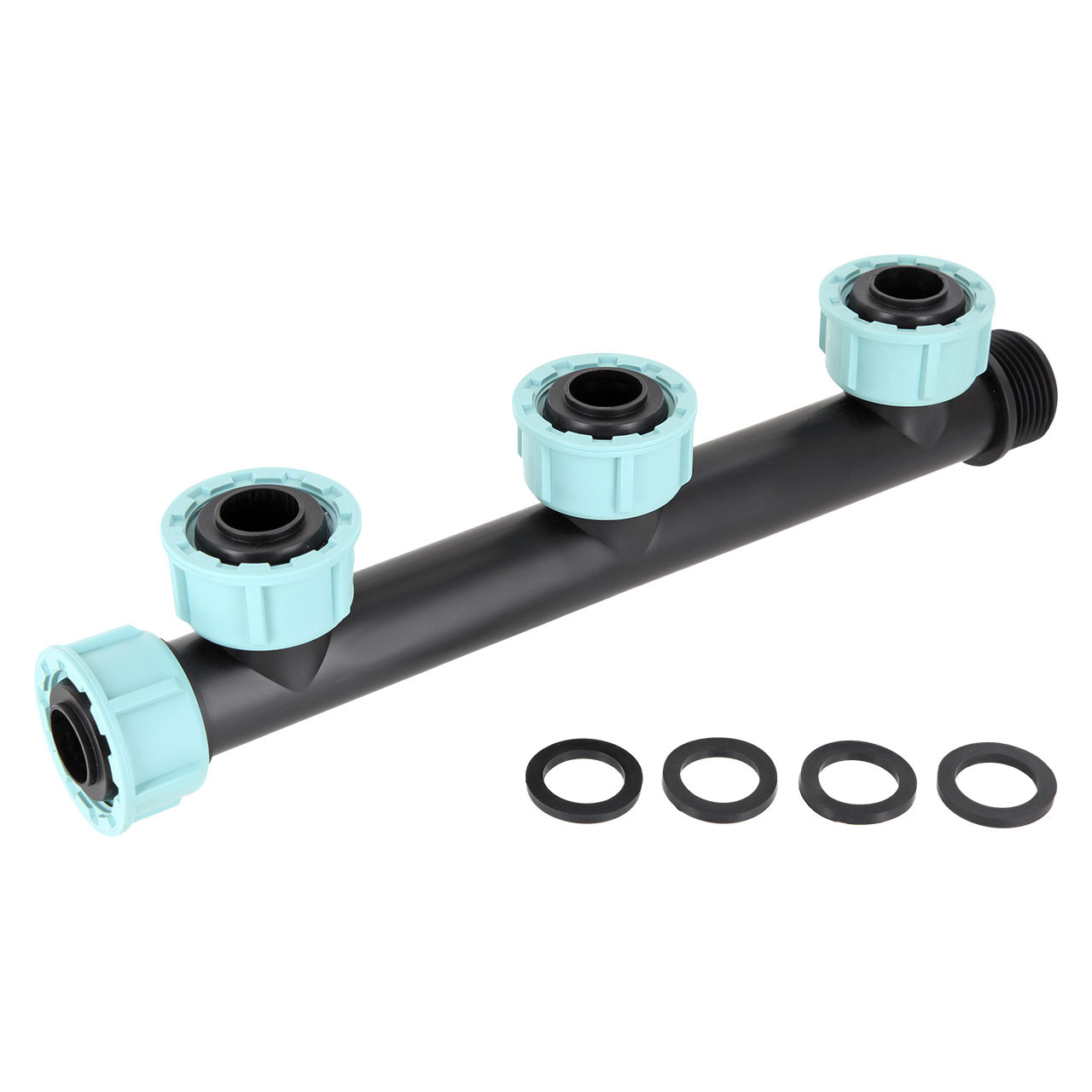 Multi-T-Verteiler Innengewinde Überwurfmutter mit O-Ring x Außengewinde