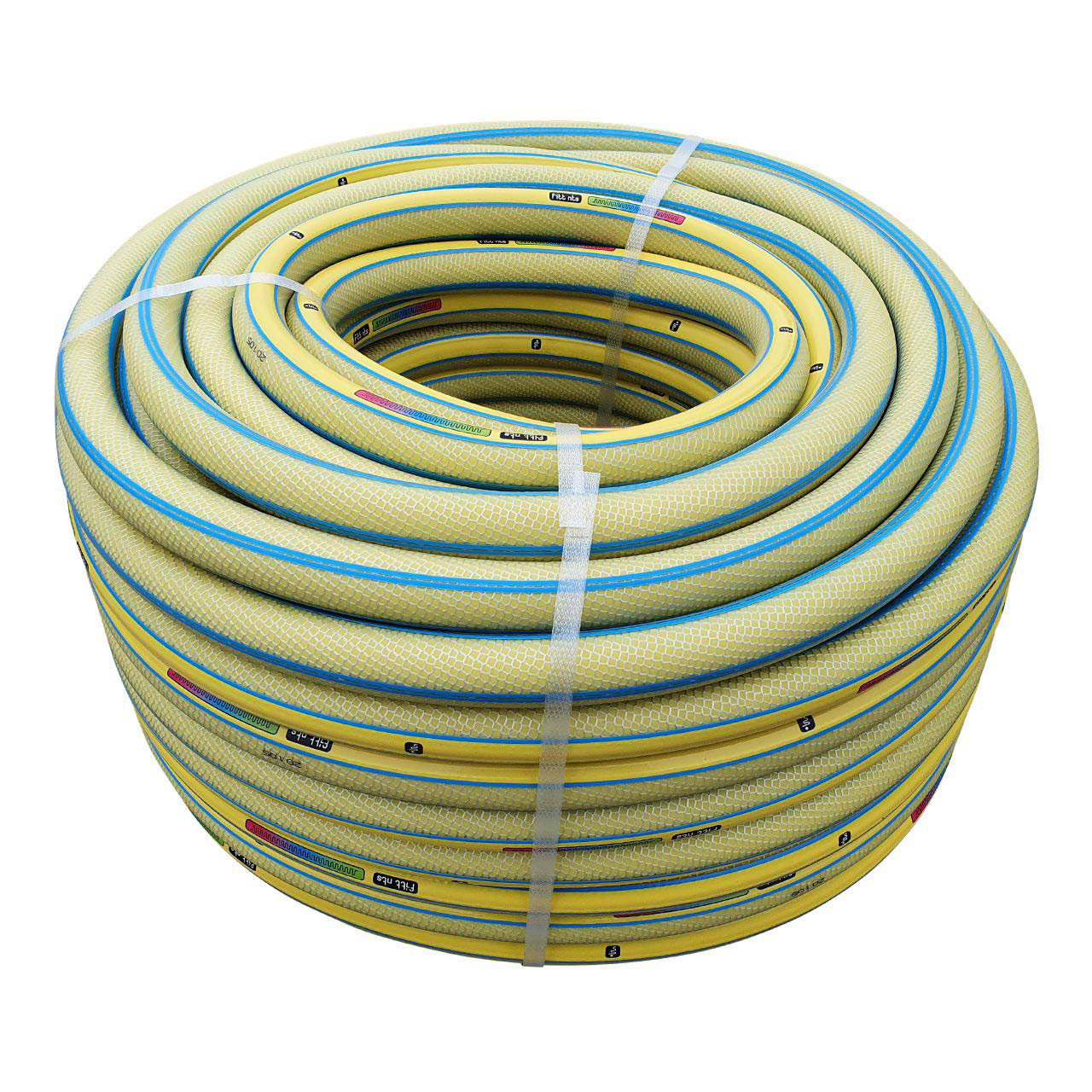 13mm-1-2-zoll-25m-Gartenschlauch-NTS-Trikot-Gewebe-Yellow FITT 13mm 1/2" (25m) Profi-Gartenschlauch NTS-Trikot-Gewebe Yellow