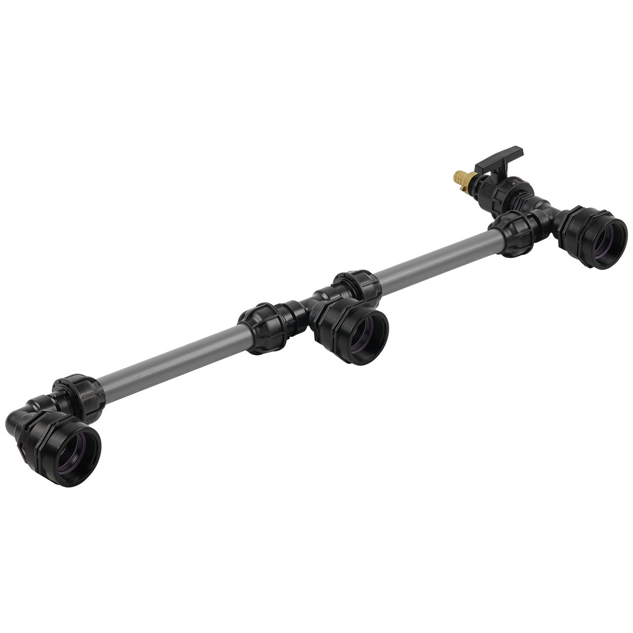 IBC Adapter BSP 2" - 3 IBC nebeneinander Tankverbindung 32mm Rohr