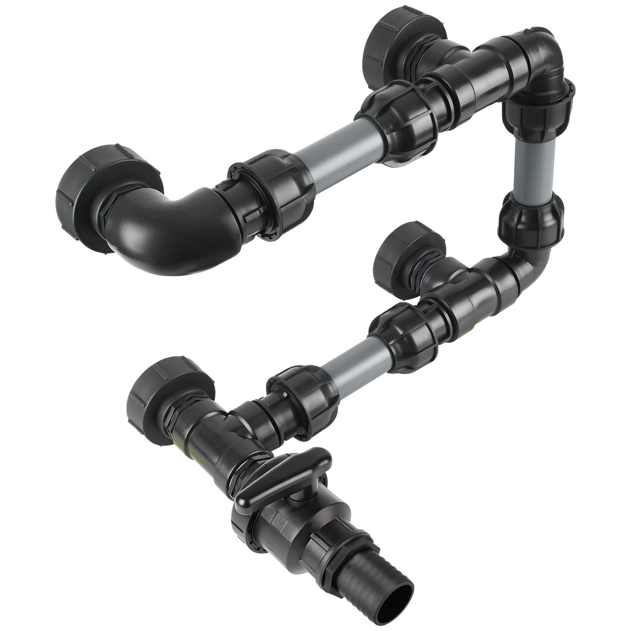 IBC-Adapter-S100x8-Tankverbindung-4-IBC-neben-uebereinander-50mm-Rohr-1 IBC Adapter S100x8 - Tankverbindung 4 IBC neben-/übereinander 50mm Rohr