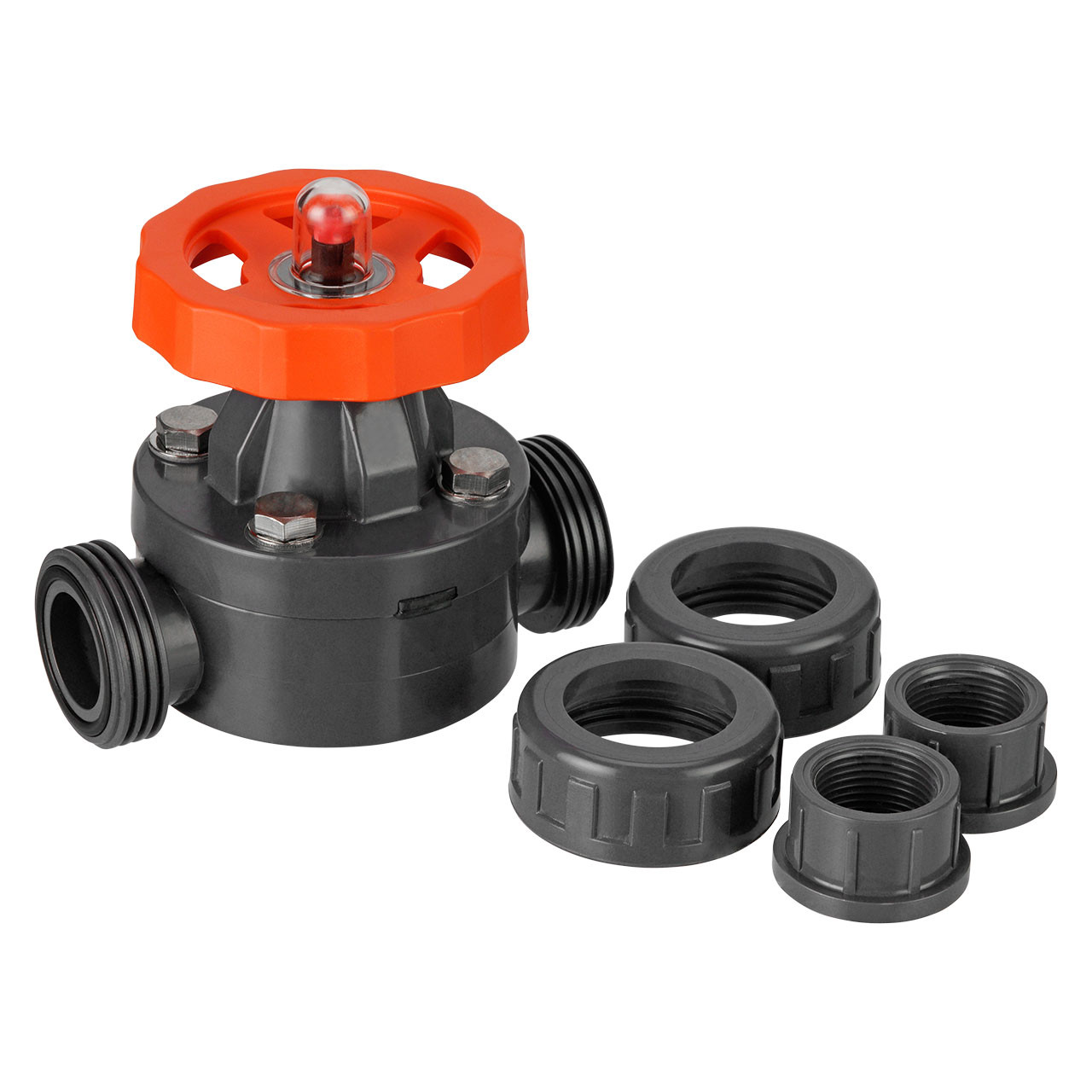 PVC-U Membranschieber EPDM 2x Innengewinde