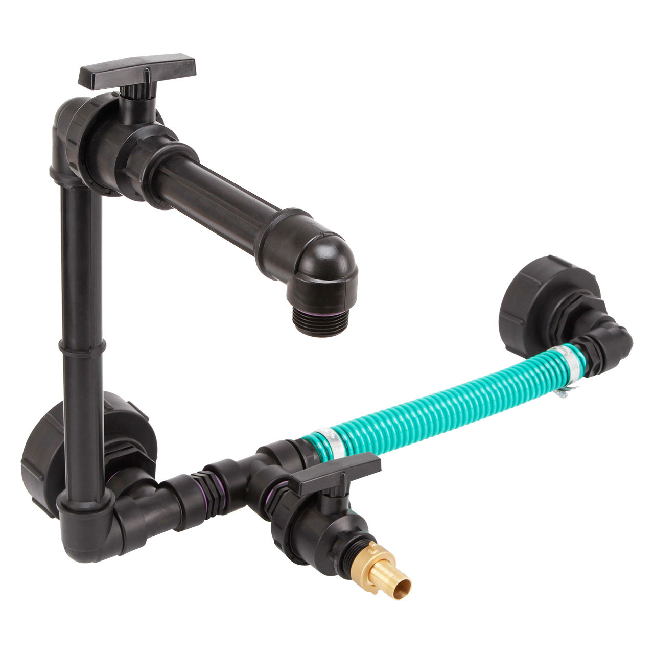 IBC-Adapter-S100x8-Tankverbindung-Schwanenhals-2-IBC-nebeneinander-32mm-Schlauch-1 IBC Adapter S100x8 - 2 IBC nebeneinander Schwanenhals Tankverbindung 32mm Schlauch