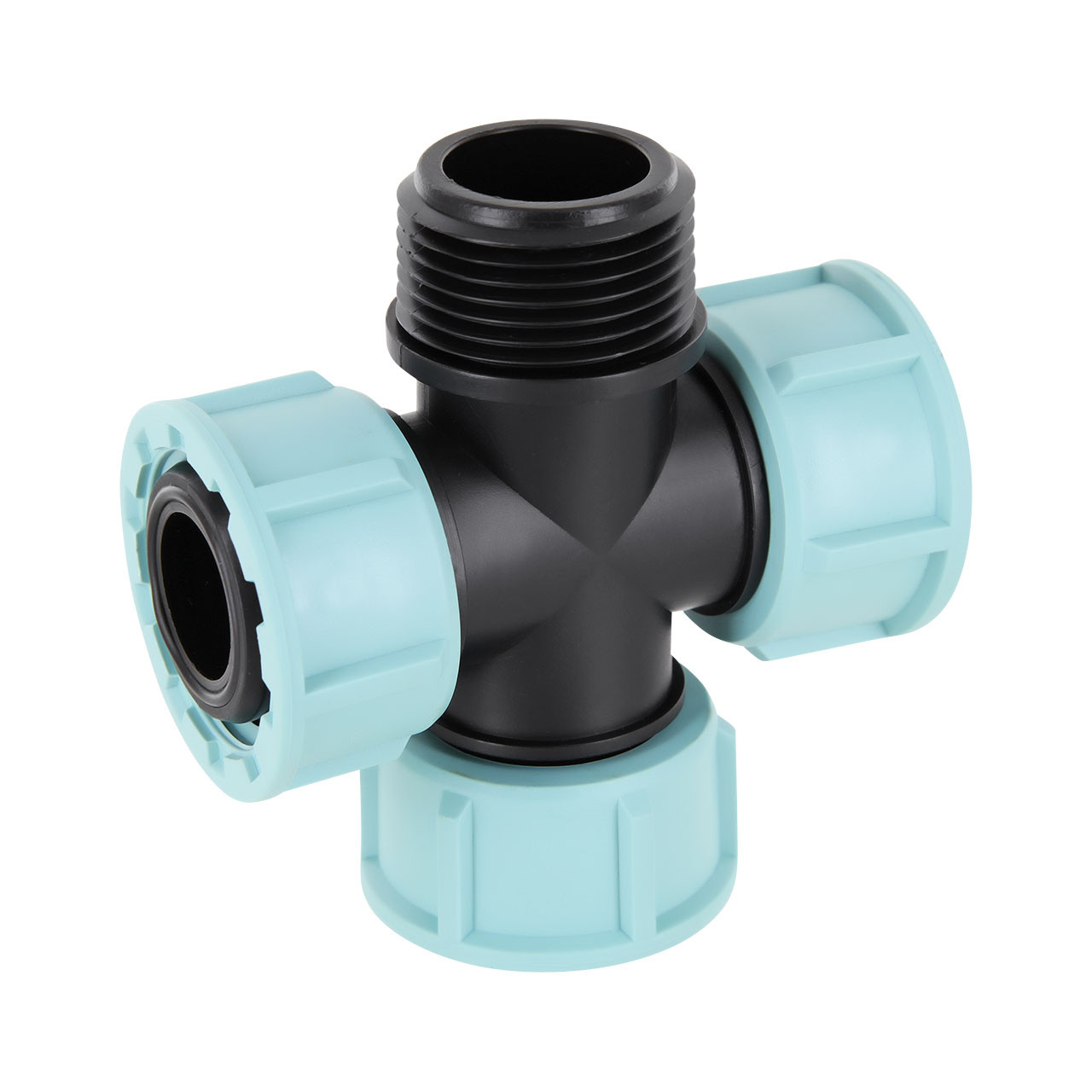 Kreuz Swivel 3x Innengewinde mit O-Ring x Außengewinde