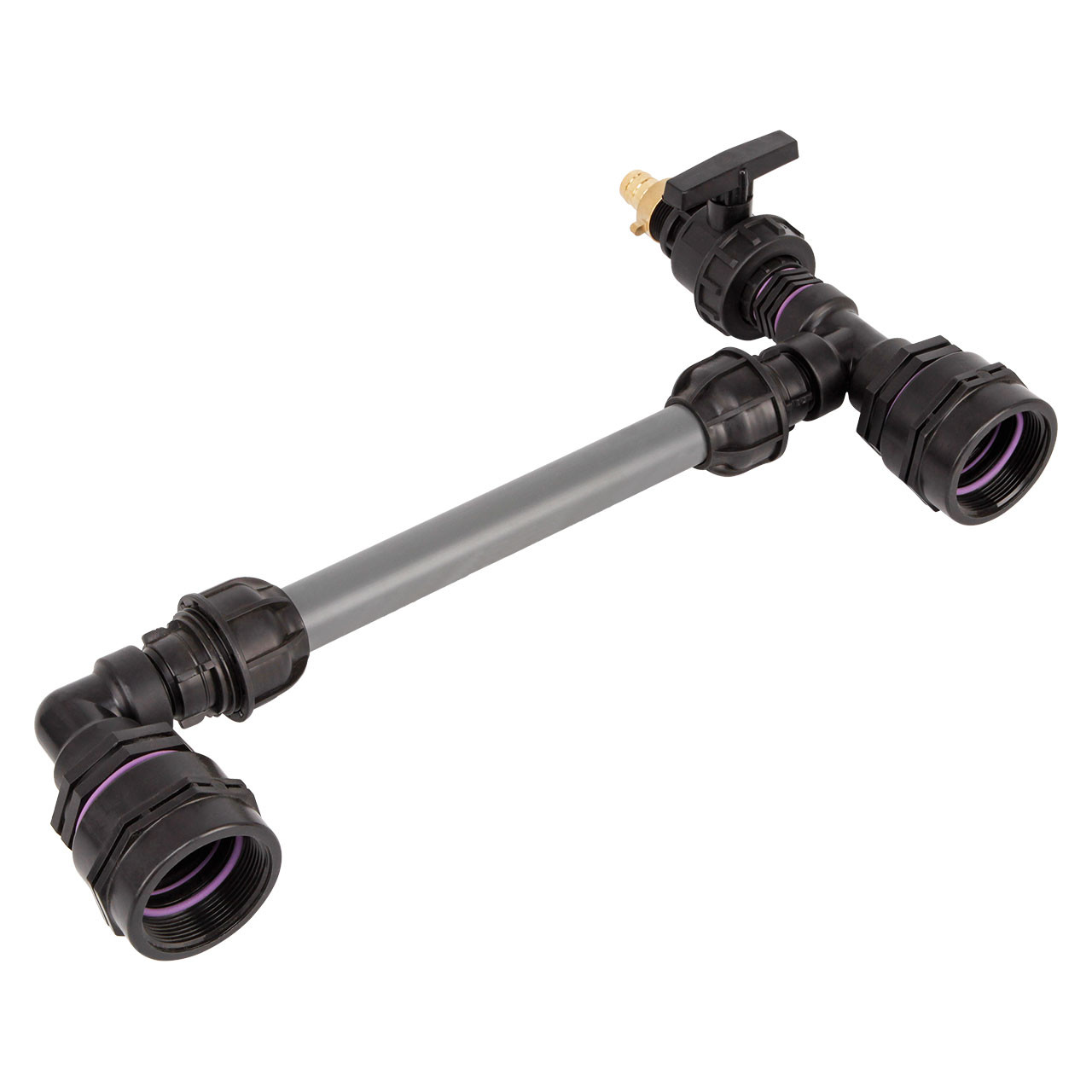 IBC-Adapter-BSP-2-Tankverbindung-2-IBC-nebeneinander-32mm-Rohr-2 IBC Adapter BSP 2 - Tankverbindung 2 IBC nebeneinander 32mm Rohr