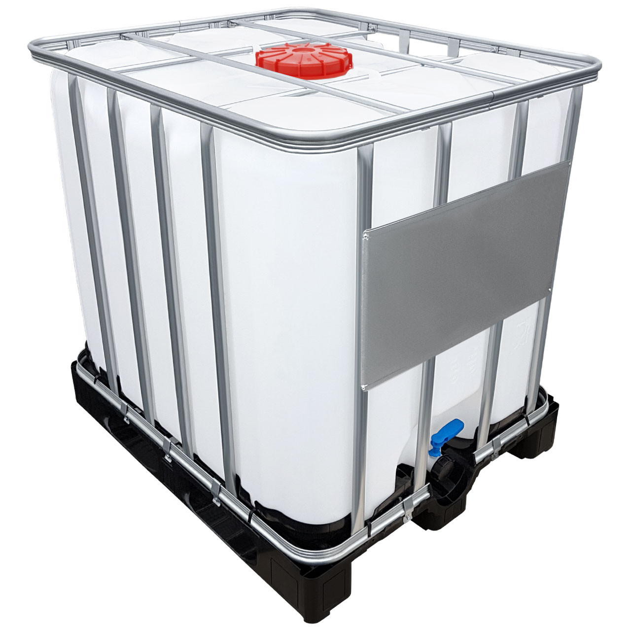 1000l IBC Container mit UN-Zulassung für Gefahrgut auf Kunststoffpalette NEU