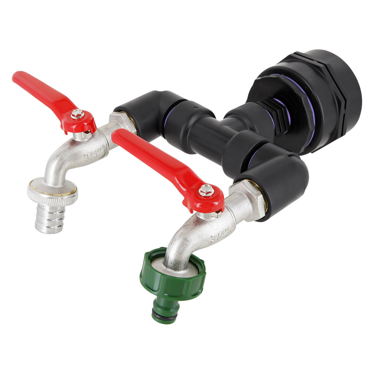 IBC-Adapter-BSP-2-2-fach-3-4-Kugelhahn-GARDENA-kompatibel-1 IBC Adapter BSP 2" - 2-fach 3/4" Kugelhahn + "GARDENA" kompatibel