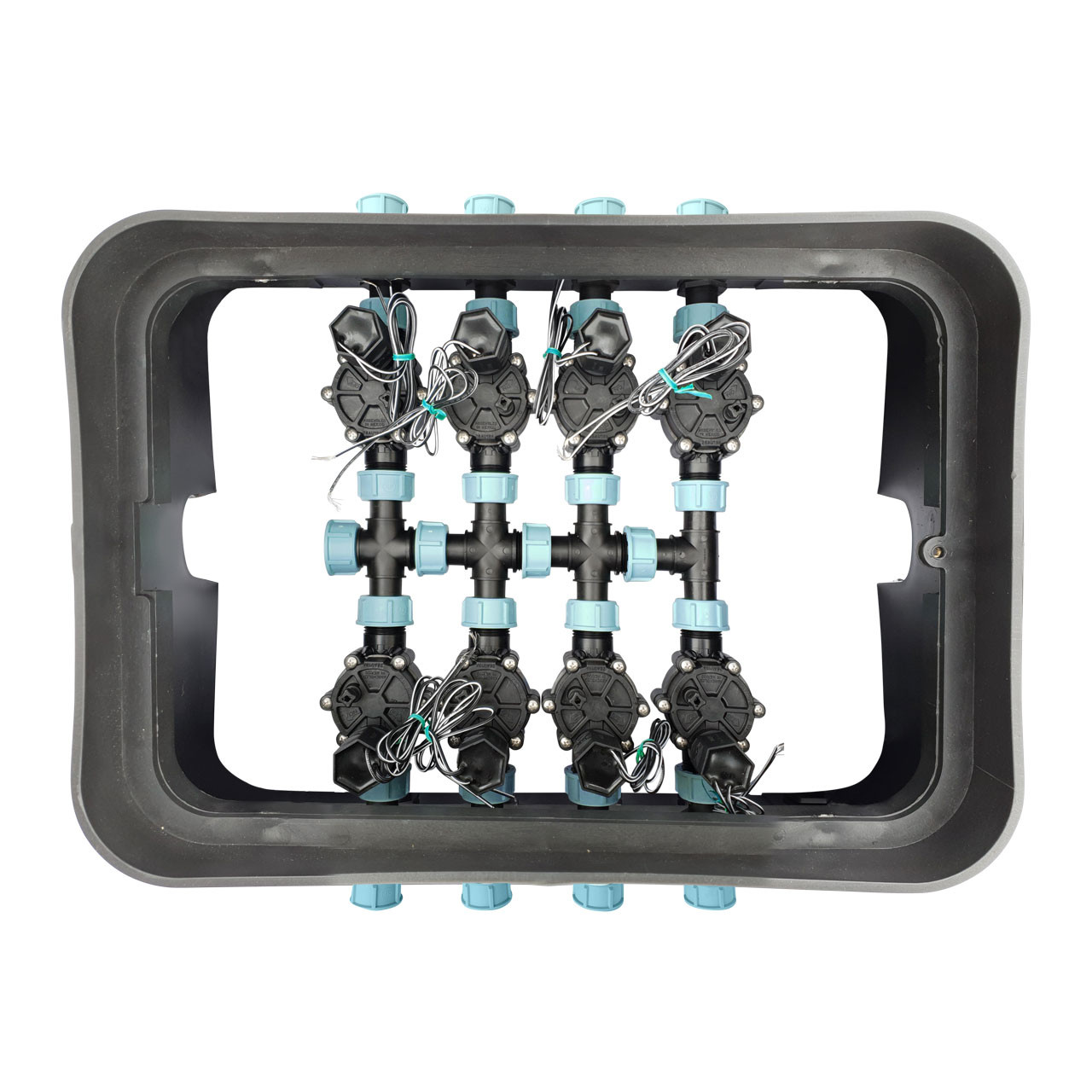Ventilbox mit Magnetventilen (24V AC) 8er Station