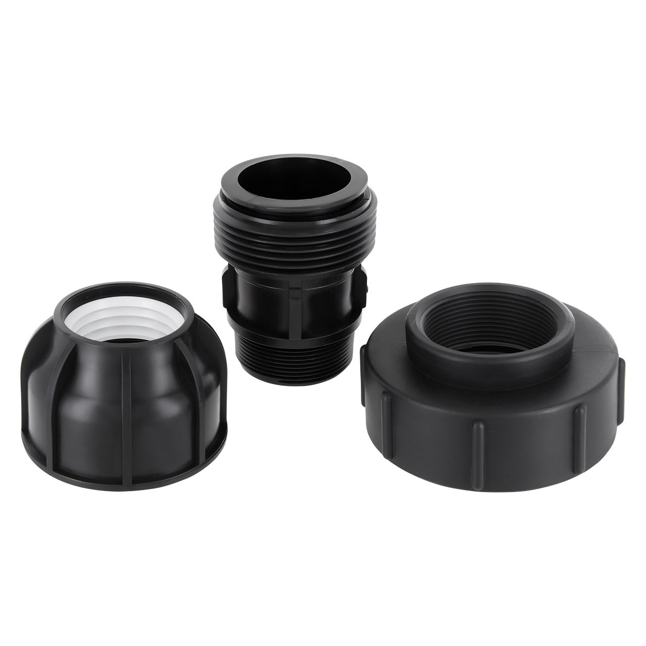 IBC-Adapter-S100x8-Ubergangsmuffe-f-ur-DN-50-Rohr-3 IBC Adapter S100x8 (100mm) DN80 - Übergangsmuffe PP Klemme 50mm