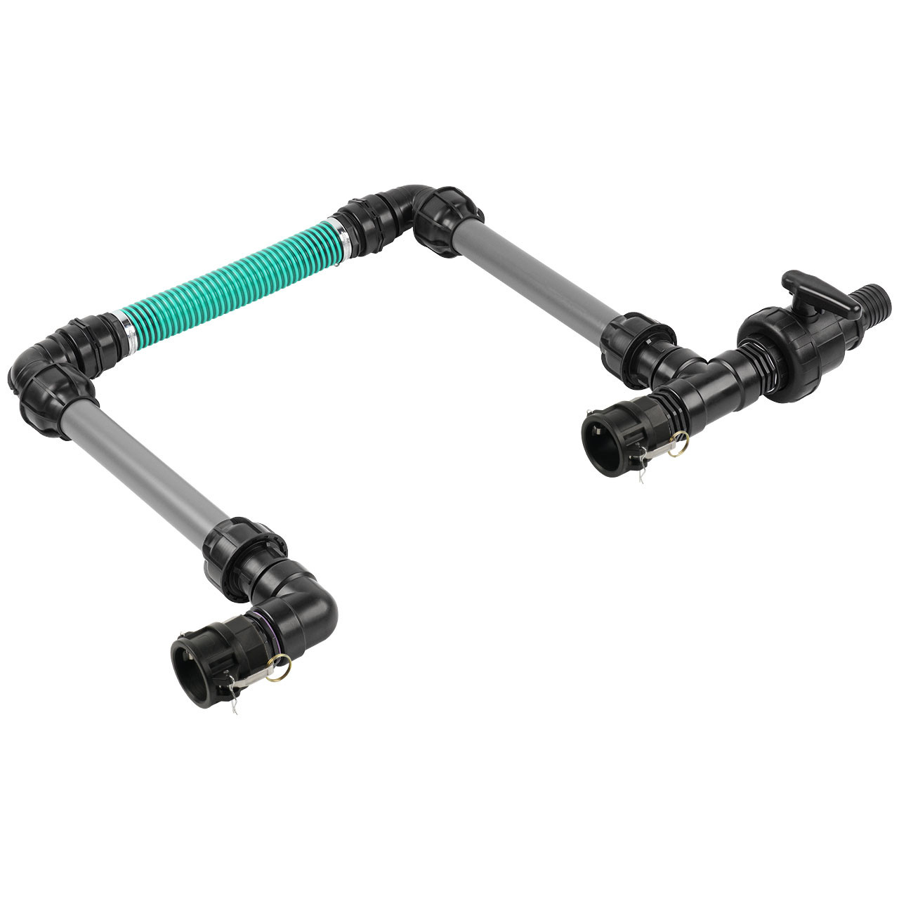IBC Adapter 2 Camlock Dose - 2 IBC hintereinander Tankverbindung 50mm Schlauch