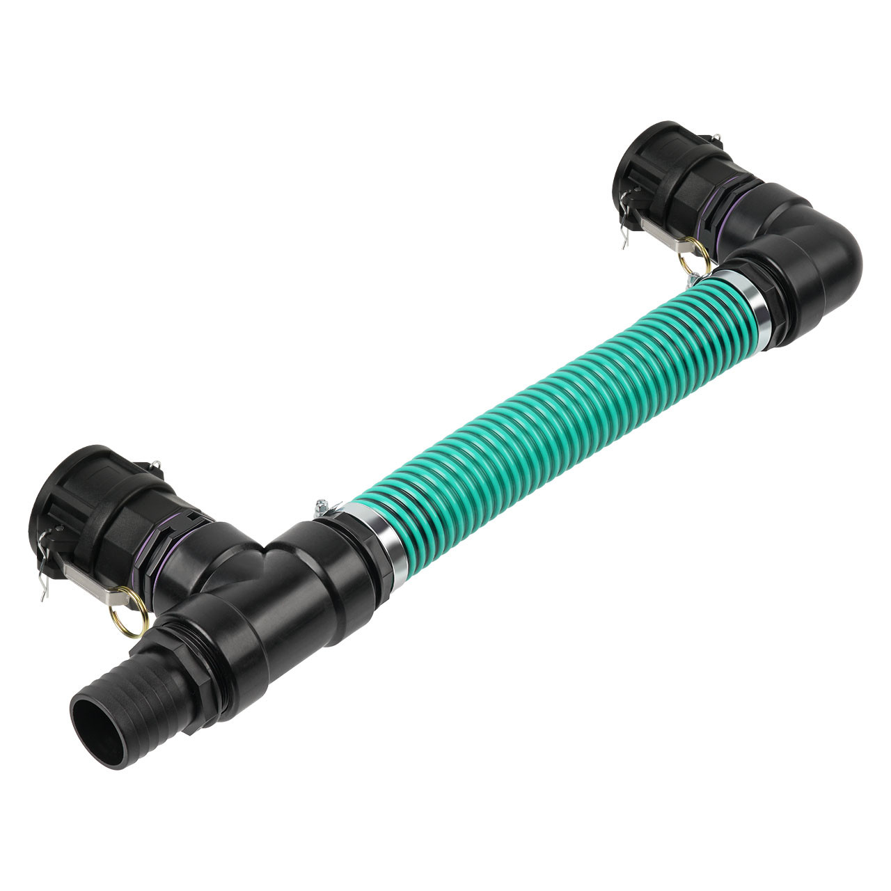 IBC Adapter 2 Camlock Dose - 2 IBC nebeneinander Sparset Tankverbindung 50mm Schlauch