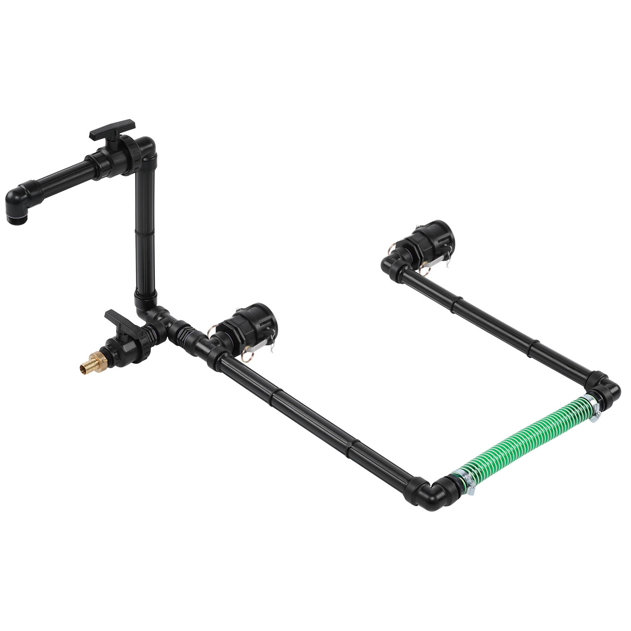 IBC Adapter 2" Camlock Dose - 2 IBC hintereinander Schwanenhals Tankverbindung 32mm Schlauch