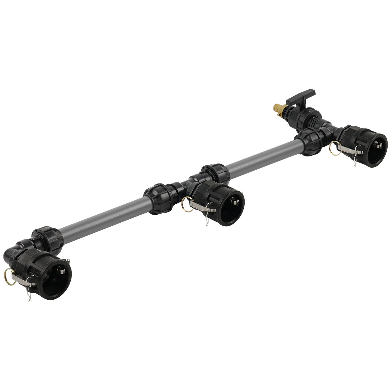 IBC Adapter 2" Camlock Dose - 3 IBC nebeneinander Tankverbindung 32mm Rohr