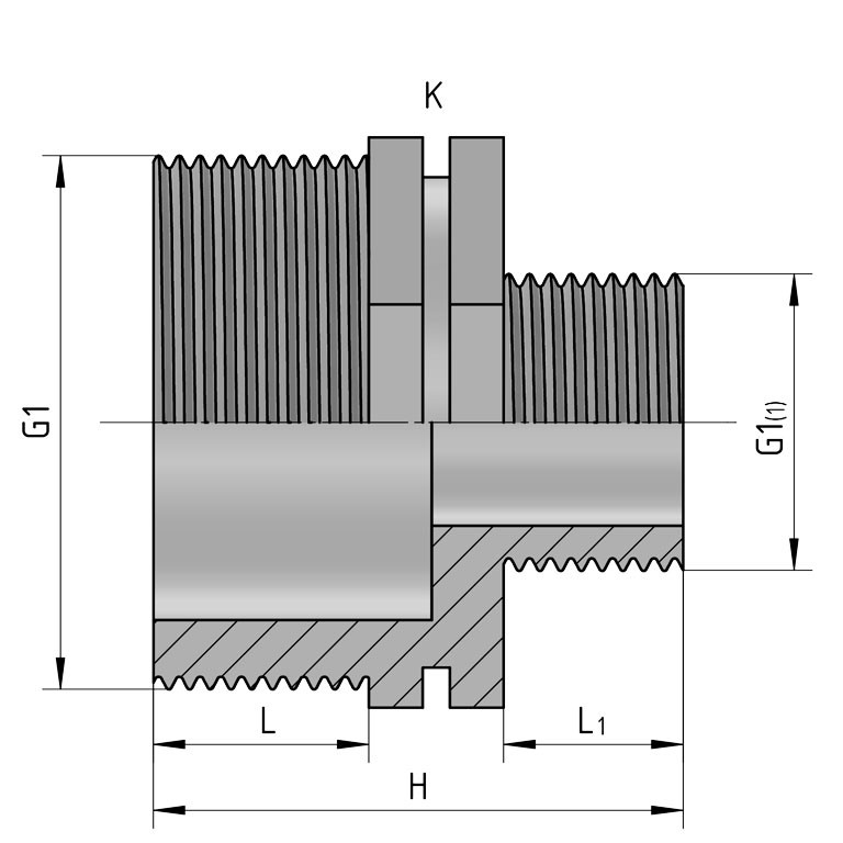 PP Gewindefittings Gewindeverschraubung Reduziernippel Fitting 2x Außengewinde