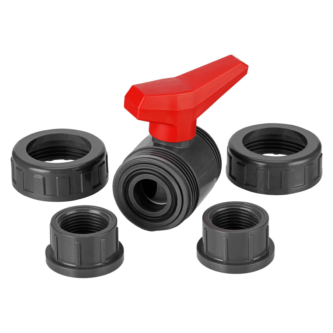 PVC-U Kugelhahn Teflon/EPDM 2x Innengewinde