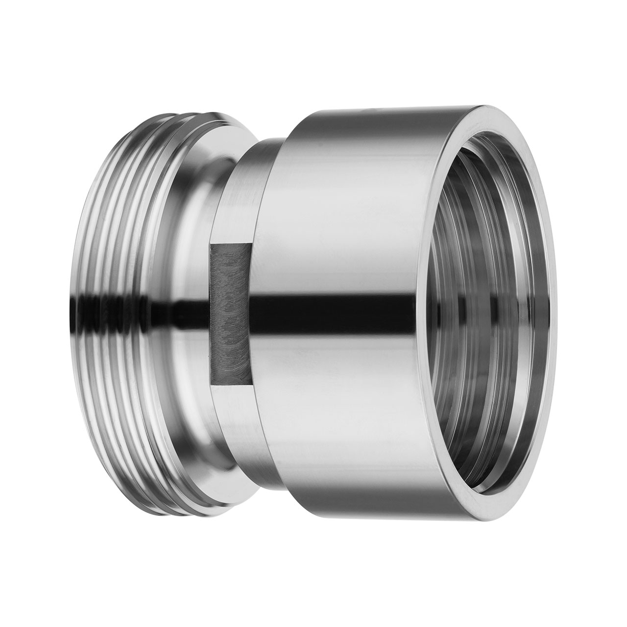 IBC Edelstahl Adapter S60x6 SMS 1145 Gewinde Reduzierung SS316L