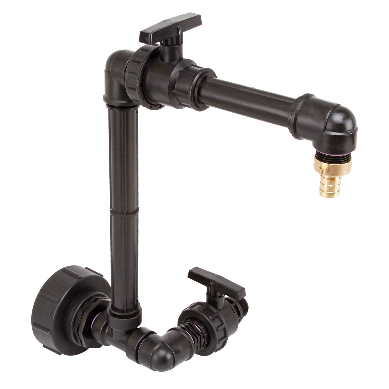 IBC-Adapter-S100x8-1-Kugelhahn-Schwanenhals-Ablasshahn-1 IBC Adapter S100x8 - 1 Kugelhahn Schwanenhals + Ablasshahn