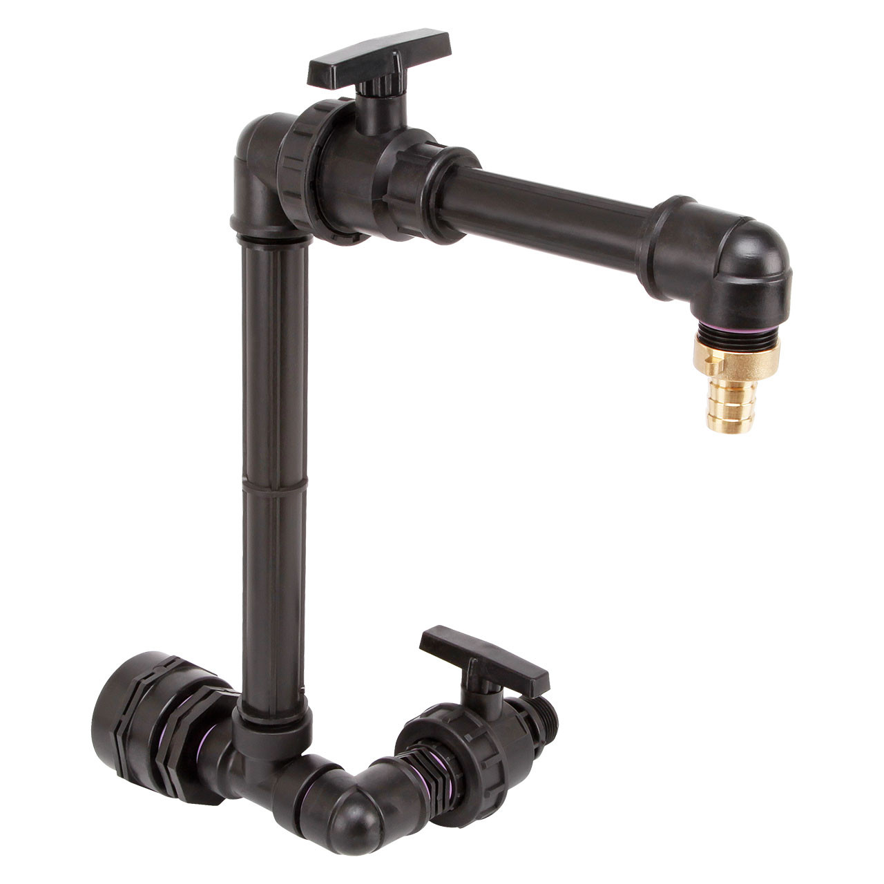 IBC-Adapter-BSP-2-1-Kugelhahn-Schwanenhals-Ablasshahn-1 IBC Adapter BSP 2" - 1" Kugelhahn Schwanenhals + Ablasshahn