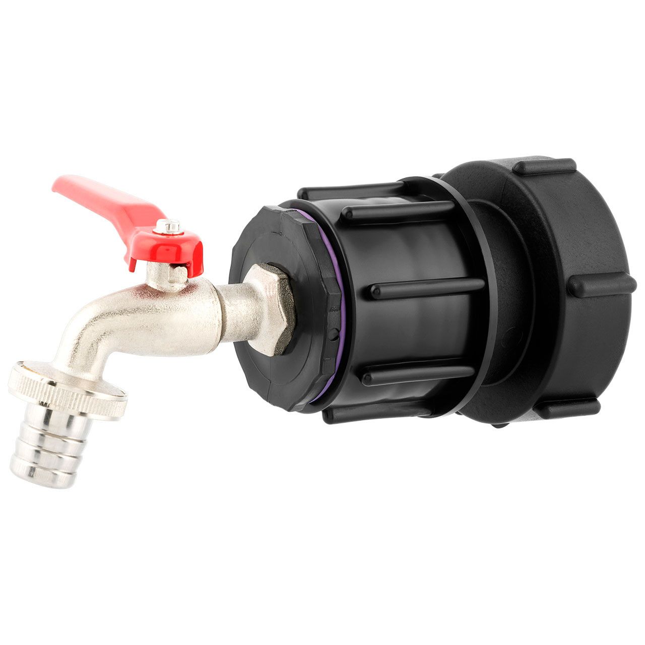 IBC-Adapter-M80x3-3-4-Kugelhahn-PROFI-Auslaufventil-1 IBC Adapter M80x3 - 3/4" Kugelhahn PROFI Auslaufventil