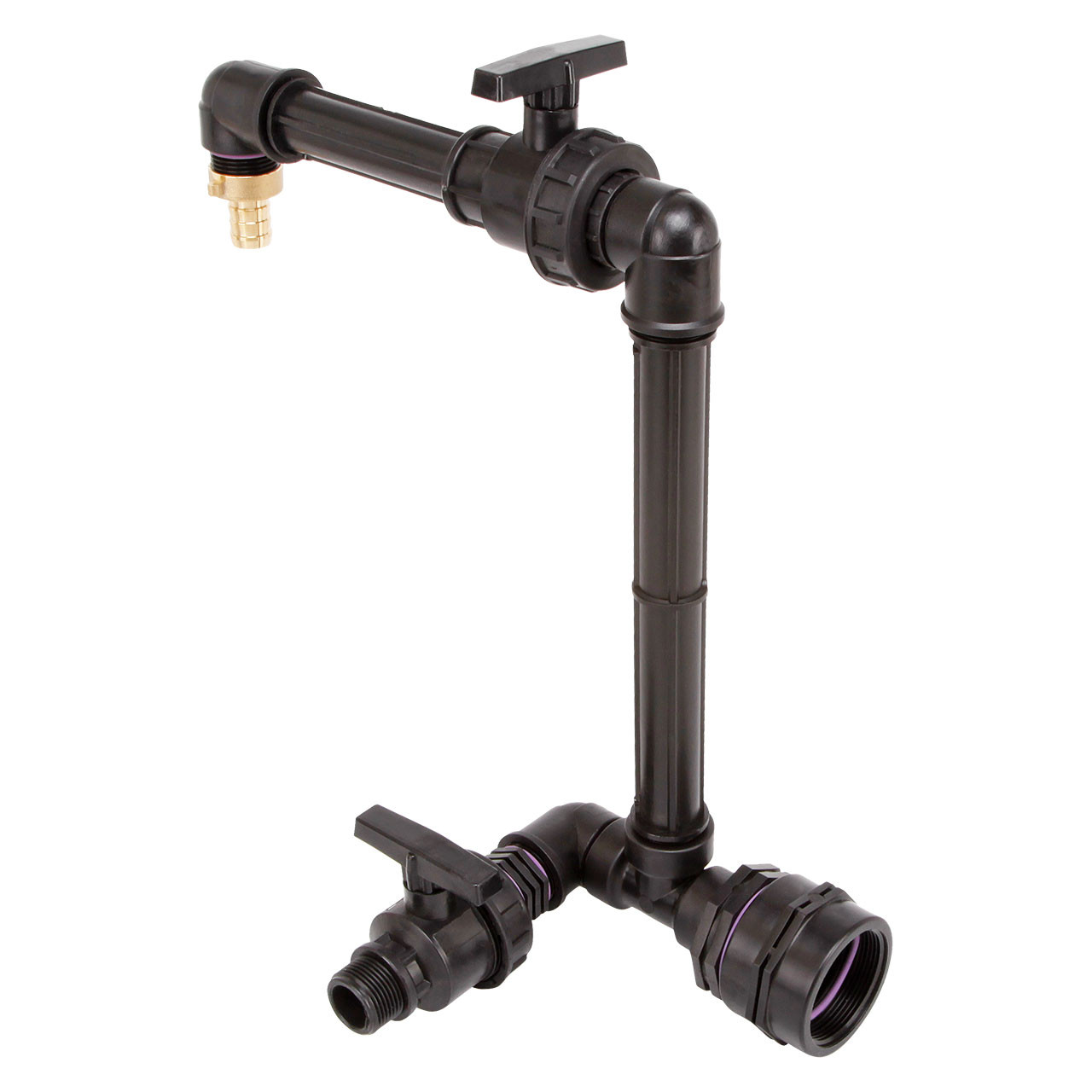 IBC-Adapter-BSP-2-1-Kugelhahn-Schwanenhals-Ablasshahn-2 IBC Adapter BSP 2" - 1" Kugelhahn Schwanenhals + Ablasshahn