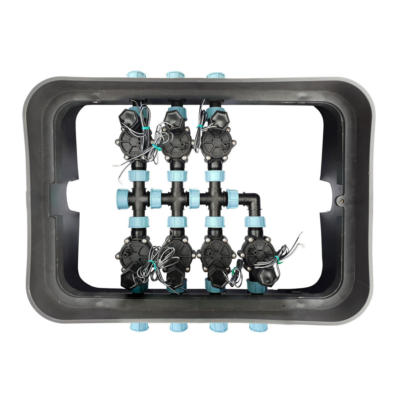 Ventilbox mit Magnetventilen (24V AC) 7er Station