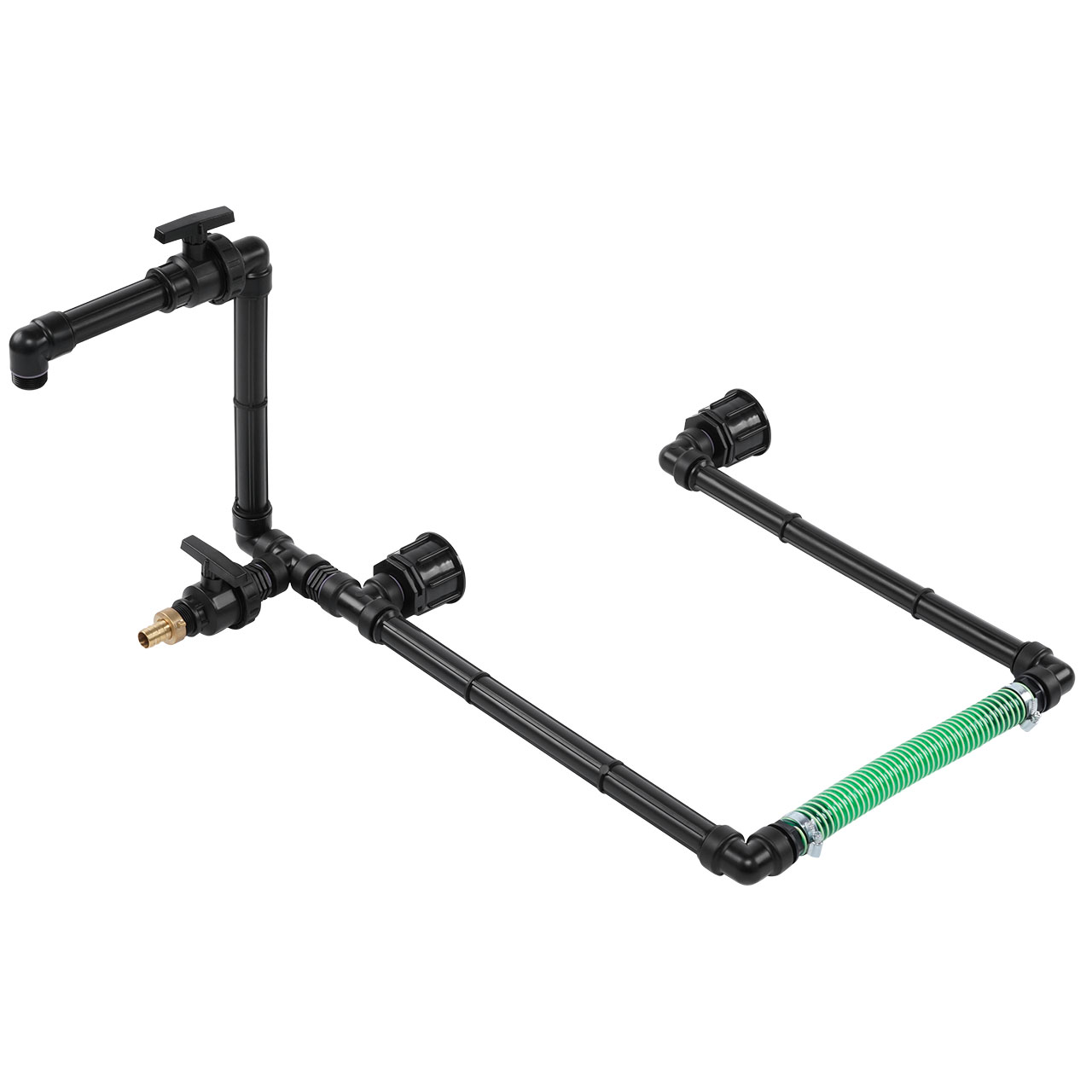 IBC Adapter S60x6 - 2 IBC hintereinander Schwanenhals Tankverbindung 32mm Schlauch