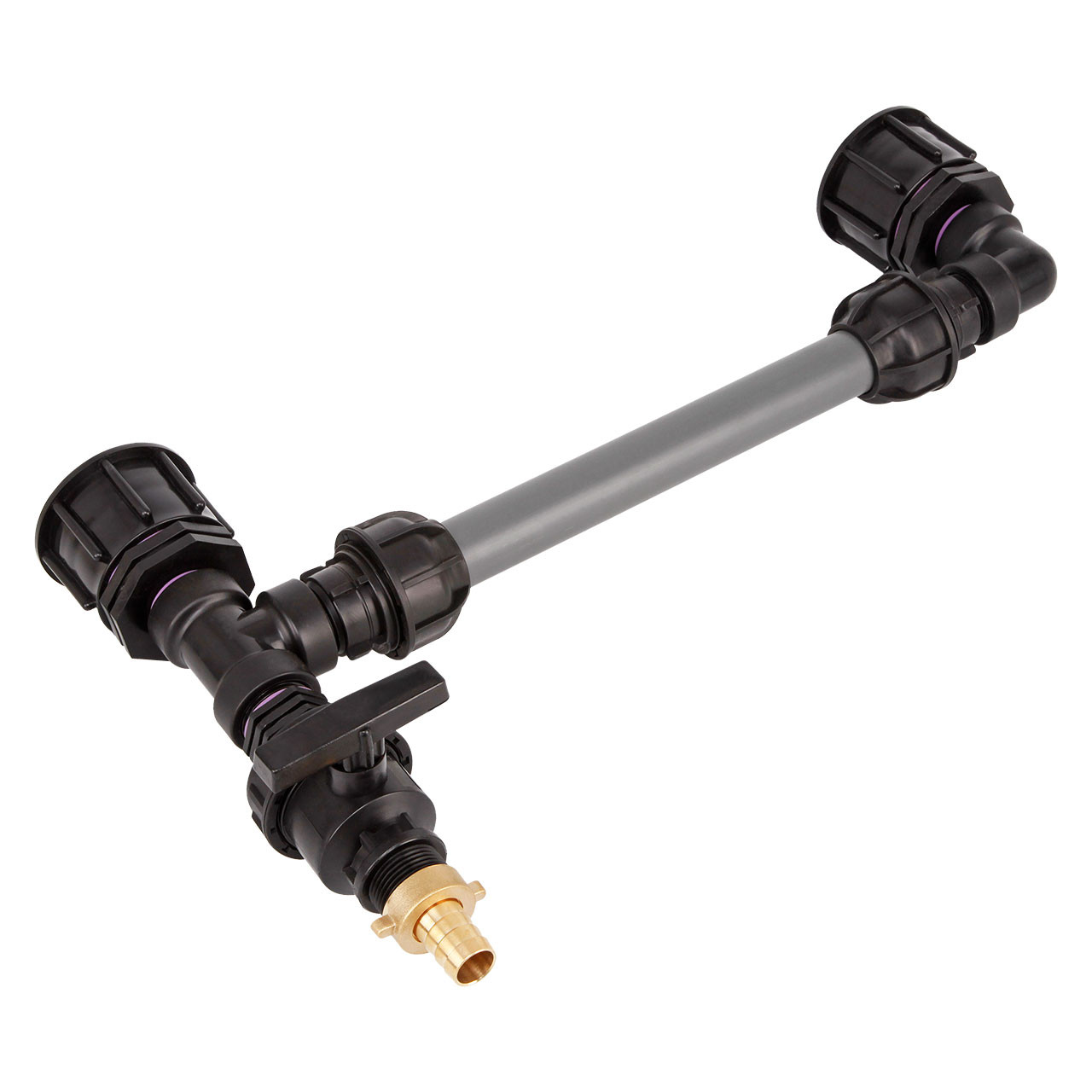 IBC-Adapter-S60x6-Tankverbindung-2-IBC-nebeneinander-32mm-Rohr-1 IBC Adapter S60x6 - Tankverbindung 2 IBC nebeneinander 50mm Rohr