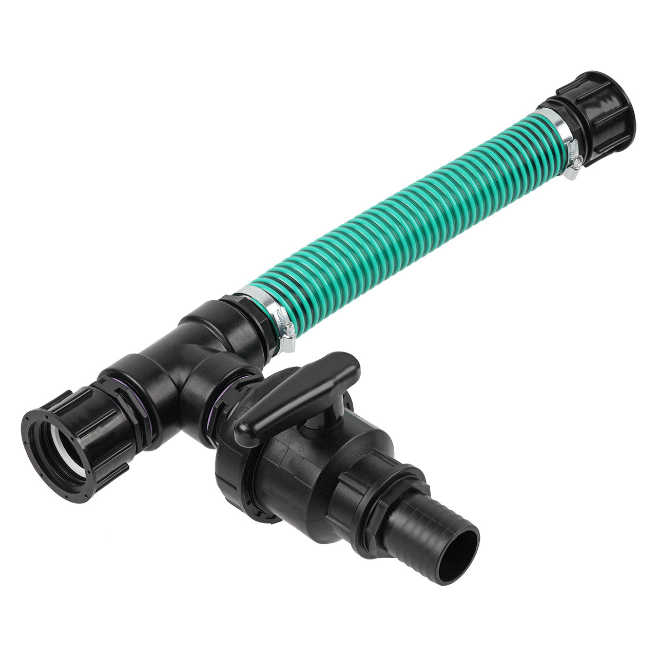 IBC Adapter S60x6 - 2 IBC gegenüber Tankverbindung 50mm Schlauch