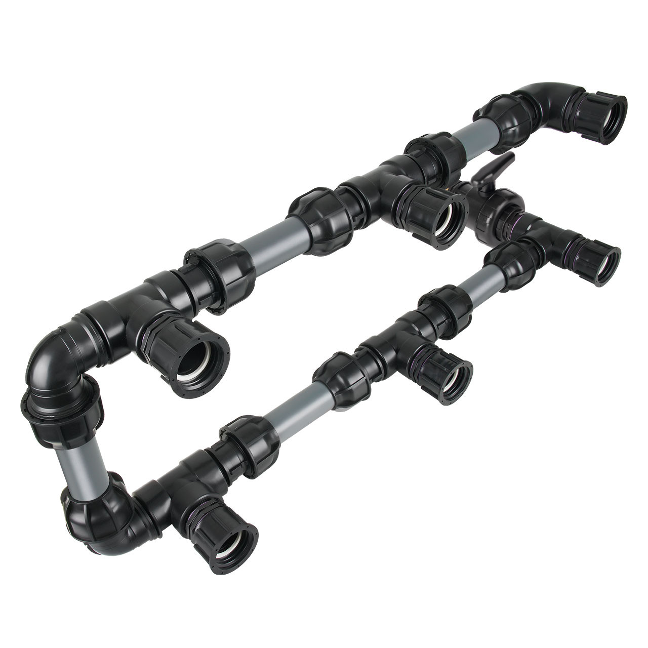 IBC-Adapter-S60x6-Tankverbindung-6-IBC-neben-uebereinander-50mm-Rohr-2 IBC Adapter S60x6 - Tankverbindung 6 IBC neben-übereinander 50mm Rohr