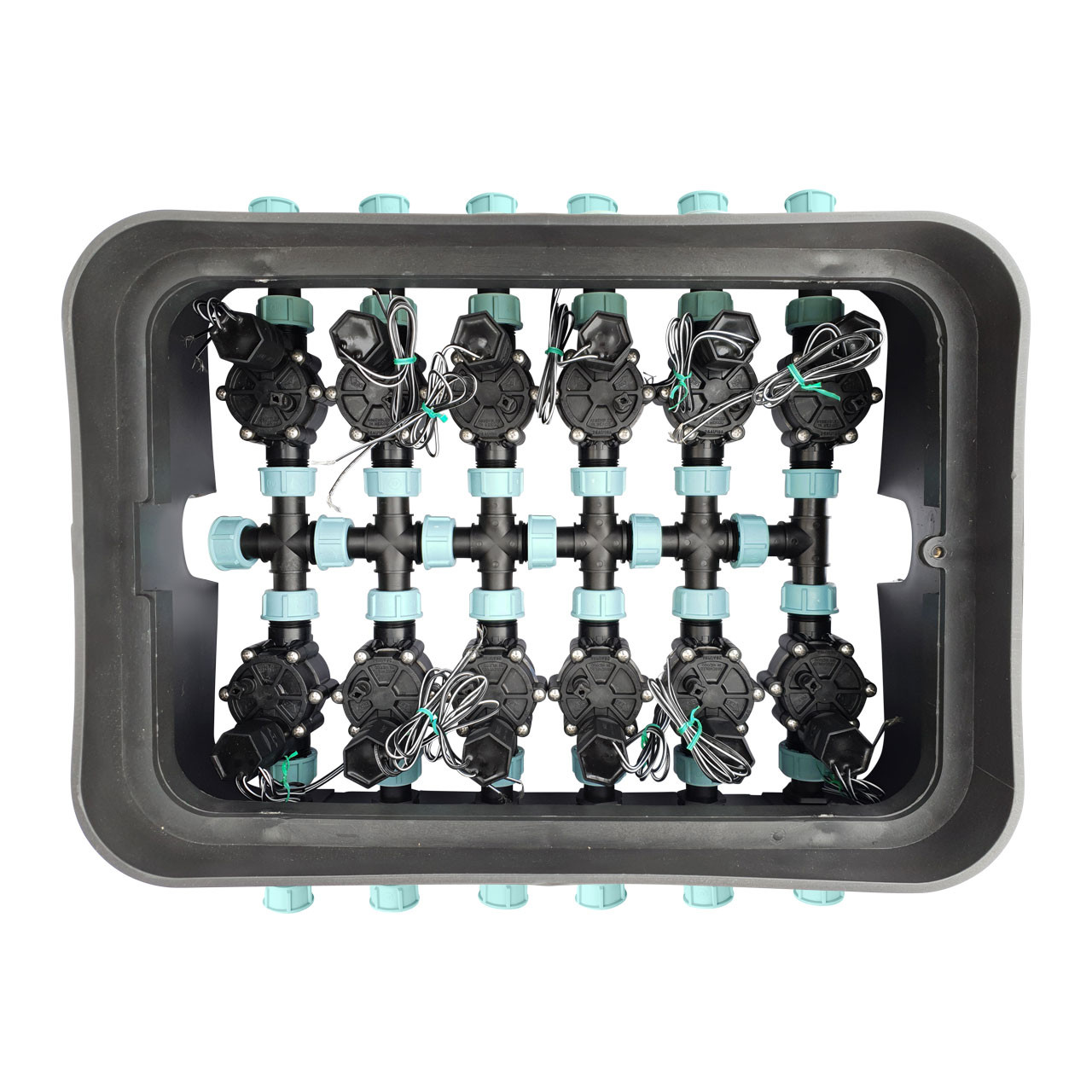 Ventilbox mit Magnetventilen (24V AC) 12er Station