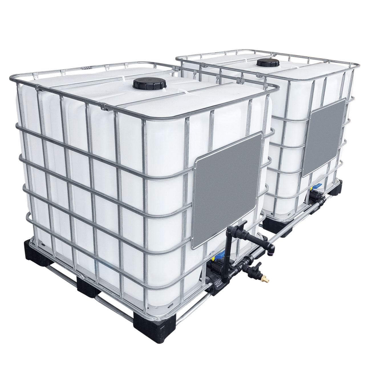 2000l-IBC-Wassertank-nebeneinander-Schwanenhals-mit-Rohr-Tankverbindung-1