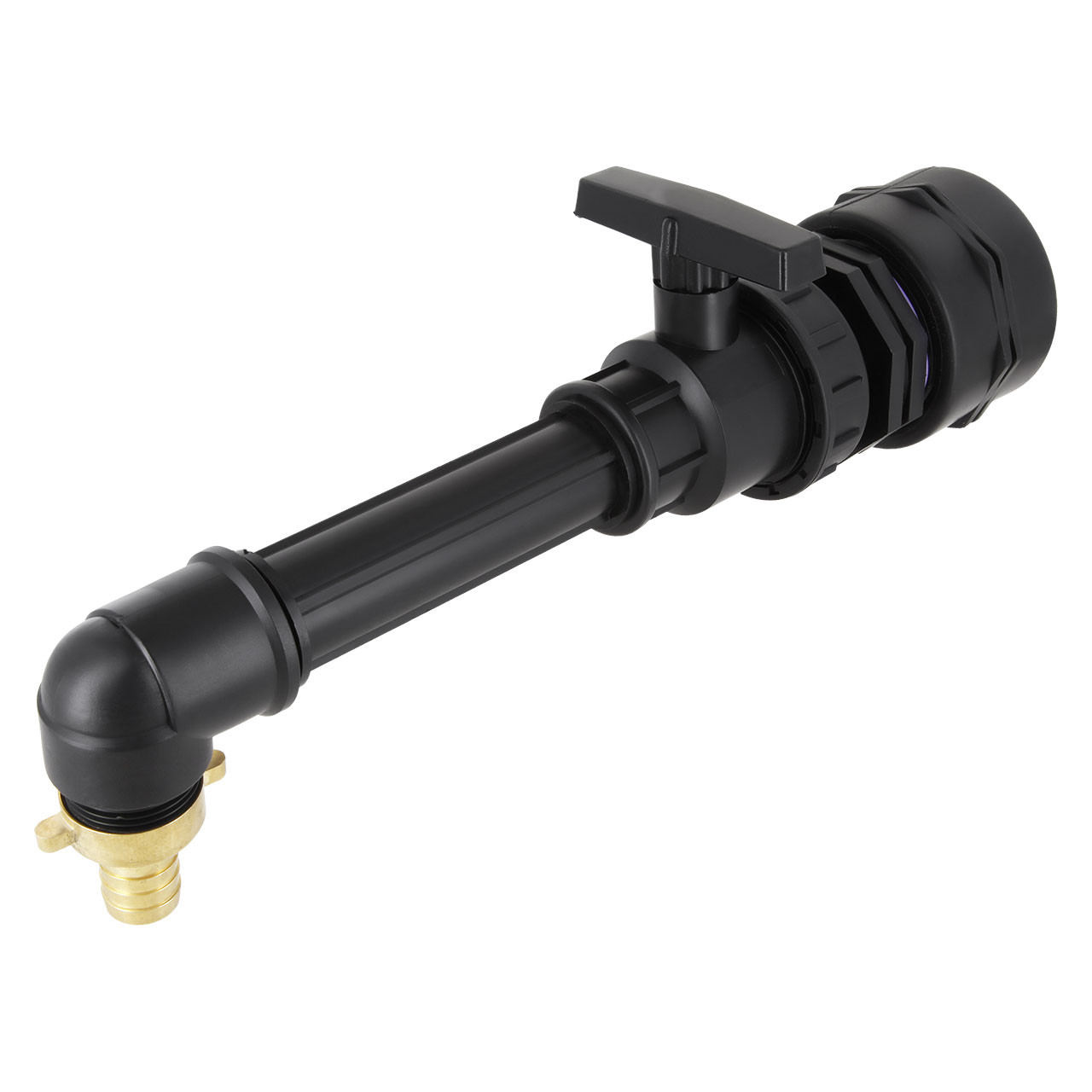 IBC Adapter BSP 2 - 1 Kugelhahn Extra-Lang