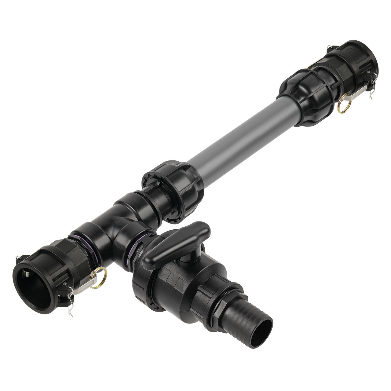 IBC Adapter 2 Camlock Dose - 2 IBC gegenüber Tankverbindung 50mm Rohr