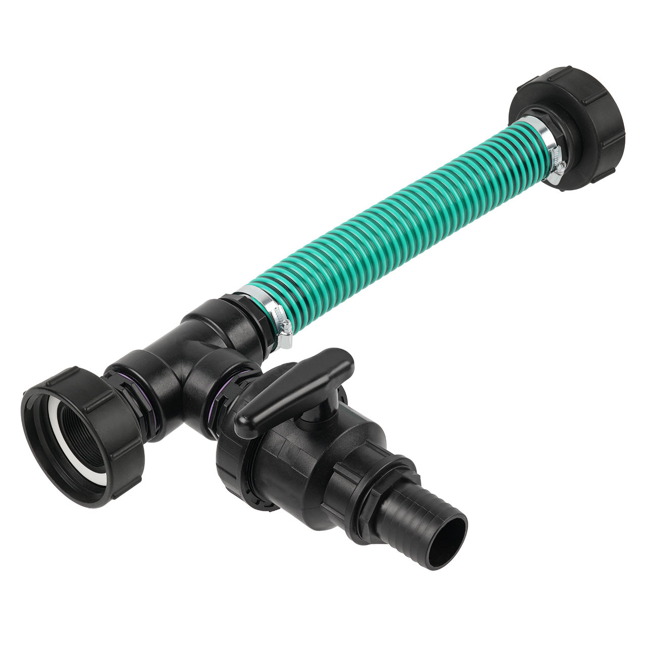 IBC Adapter S100x8 - 2 IBC gegenüber Tankverbindung 50mm Schlauch